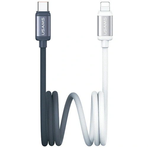 Kabel USB-C / Lightning USAMS Bicolor Series SJ757 PD 30W 1.2m czarno biały