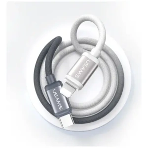 Cablu USB-C / Lightning USAMS Bicolor Series SJ757 PD 30W 1.2m negru-alb