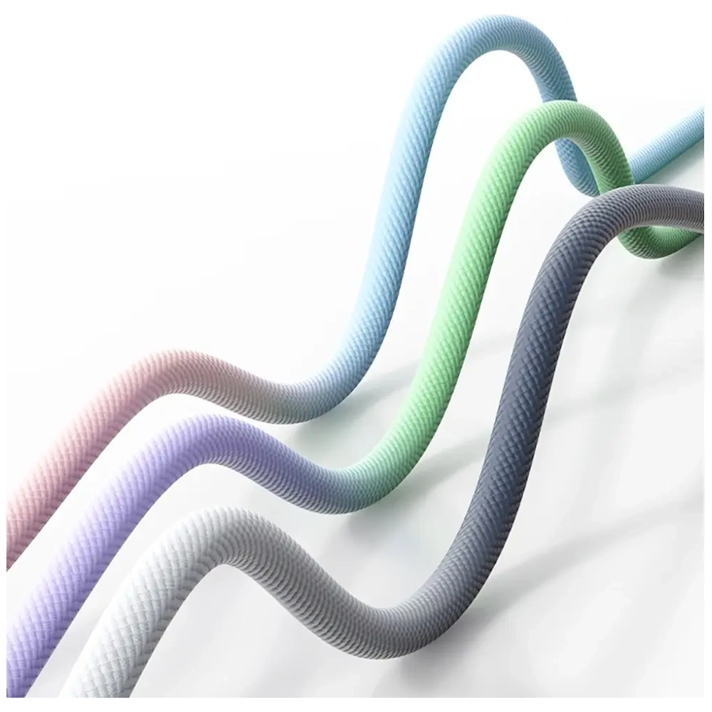 USAMS Bicolor Series SJ757 PD 30W USB-C / Lightning kabel 1,2 m černobílý