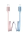 Cablu USAMS Bicolor Series SJ757 PD 30W USB-C / Lightning 1.2m albastru-roz.
