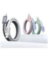 Cablu USAMS Bicolor Series SJ757 PD 30W USB-C / Lightning 1.2m albastru-roz.