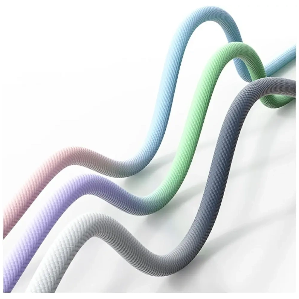 USAMS Bicolor Sorozat SJ757 PD 30W USB-C / Lightning kábel 1,2m kék-rózsaszín