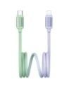 Cablu USAMS Bicolor Series SJ757 PD 30W USB-C / Lightning 1.2m verde-purpuriu