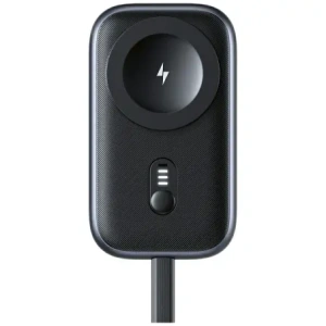 Încărcător wireless 2 în 1 USAMS CD245 pentru Apple Watch cu baterie externă de 1200mAh + cablu USB-C Titanium
