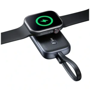 Încărcător wireless 2 în 1 USAMS CD245 pentru Apple Watch cu baterie externă de 1200mAh + cablu USB-C Titanium