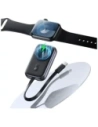 Încărcător wireless 2 în 1 USAMS CD245 pentru Apple Watch cu baterie externă de 1200mAh + cablu USB-C Titanium