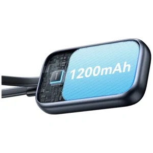 Încărcător wireless 2 în 1 USAMS CD245 pentru Apple Watch cu baterie externă de 1200mAh + cablu USB-C Titanium