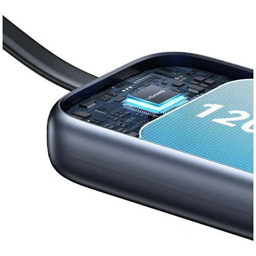 Ładowarka indukcyjna 2w1 USAMS CD245 do Apple Watch z powerbankiem 1200mAh + kabel USB-C titanium