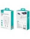Încărcător de perete rapid USAMS CC316 T65 30W USB-A, USB-C Alb