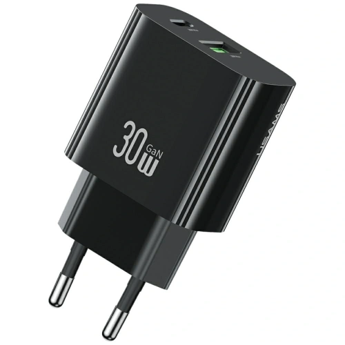 Ładowarka sieciowa USAMS CC316 T65 30W USB-A, USB-C Fast Charging czarny