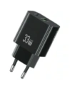 Încărcător de perete rapid USAMS CC317 T65 33W USB-A, USB-C Negru