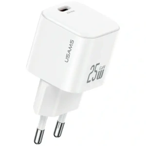 Încărcător rapid mini USB-C alb USAMS JC Series CC289 25W GaN