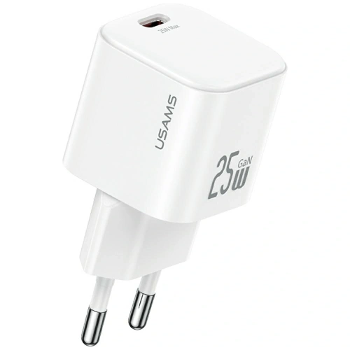 Ładowarka sieciowa USAMS JC Series CC289 25W GaN Mini Fast Charger USB-C biały