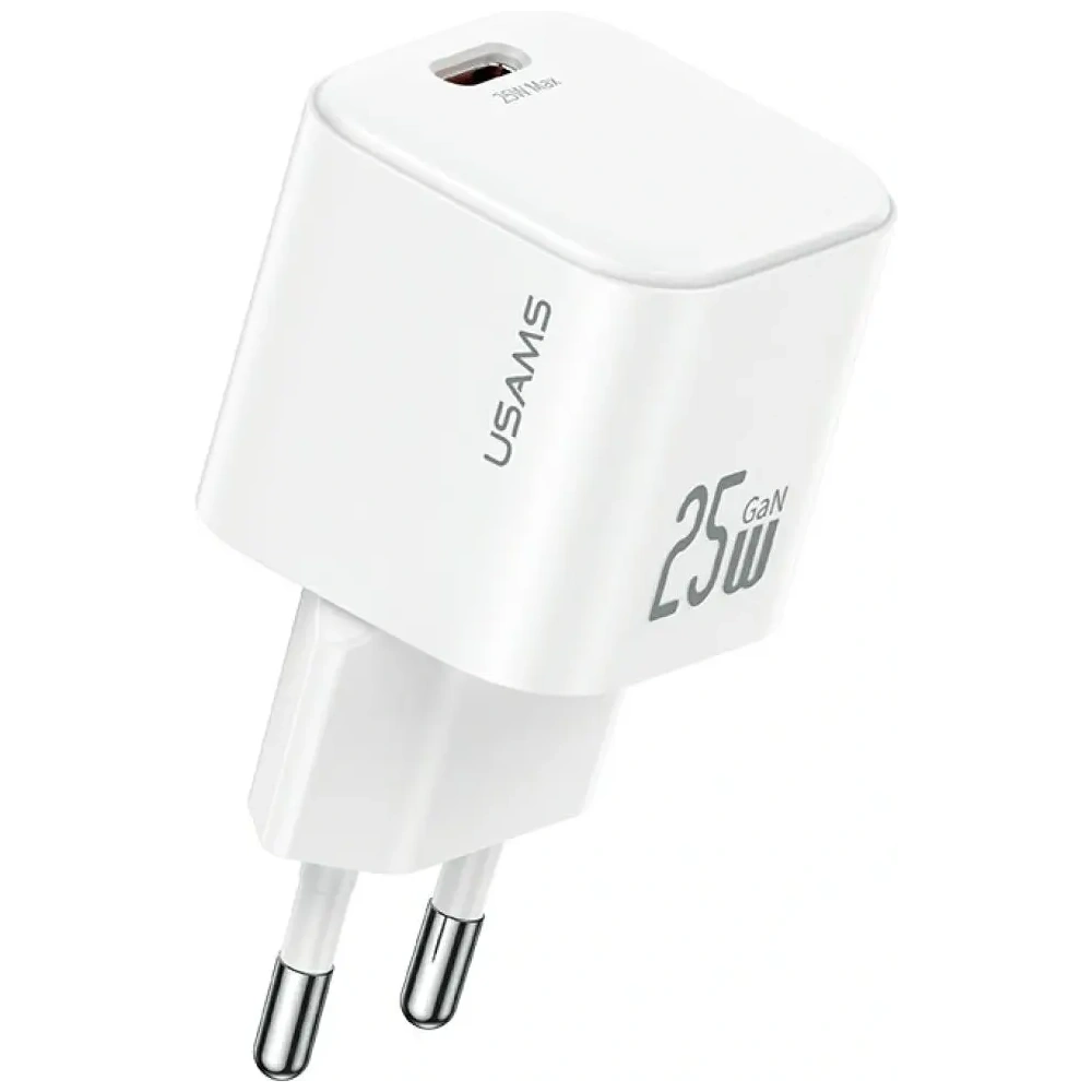 Încărcător rapid mini USB-C alb USAMS JC Series CC289 25W GaN