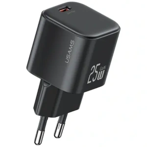 Încărcător rapid mini USB-C USAMS JC Series CC289 25W GaN negru