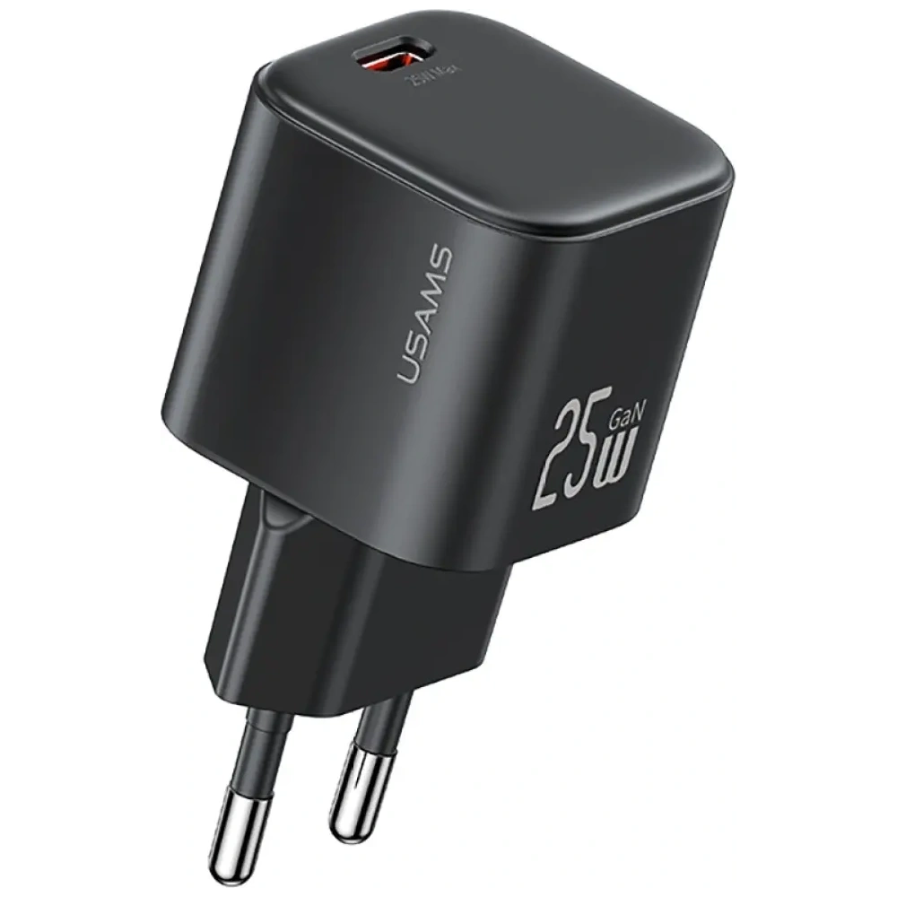 Încărcător rapid mini USB-C USAMS JC Series CC289 25W GaN negru