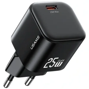 Încărcător rapid mini USB-C USAMS JC Series CC289 25W GaN negru