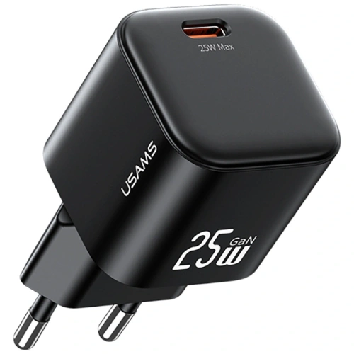 Ładowarka sieciowa USAMS JC Series CC289 25W GaN Mini Fast Charger USB-C czarny