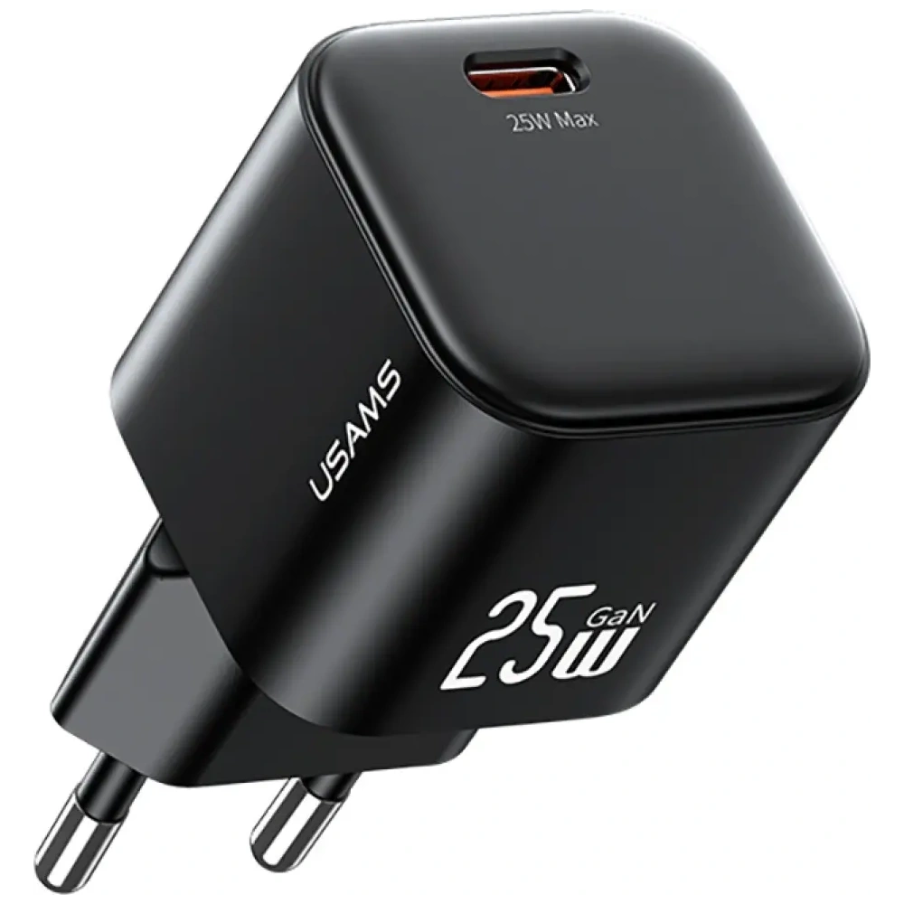 Încărcător rapid mini USB-C USAMS JC Series CC289 25W GaN negru