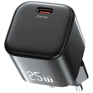 Încărcător rapid mini USB-C USAMS JC Series CC289 25W GaN negru