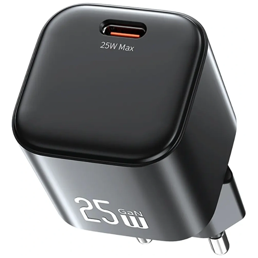Încărcător rapid mini USB-C USAMS JC Series CC289 25W GaN negru
