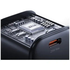 Încărcător rapid mini USB-C USAMS JC Series CC289 25W GaN negru