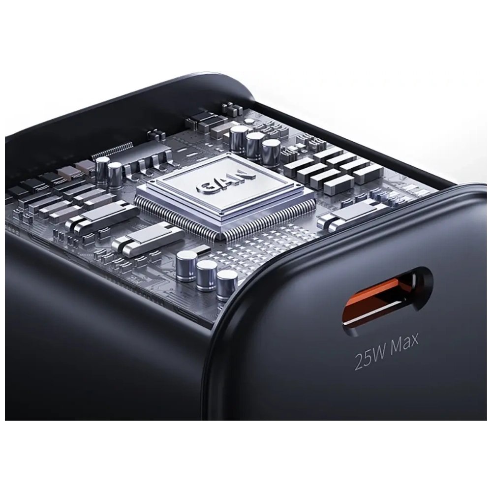 Încărcător rapid mini USB-C USAMS JC Series CC289 25W GaN negru