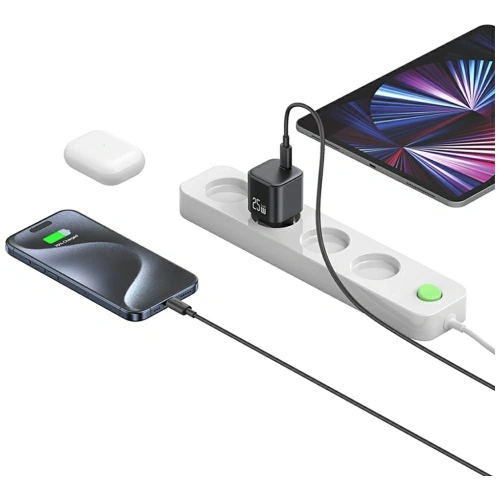 Ładowarka sieciowa USAMS JC Series CC289 25W GaN Mini Fast Charger USB-C czarny
