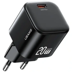 Încărcător de perete USAMS JO Series CC260 20W USB-C + cablu USB-C / Lightning de 1m Alb