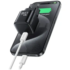 Încărcător de perete USAMS JO Series CC260 20W USB-C + cablu USB-C / Lightning de 1m Alb