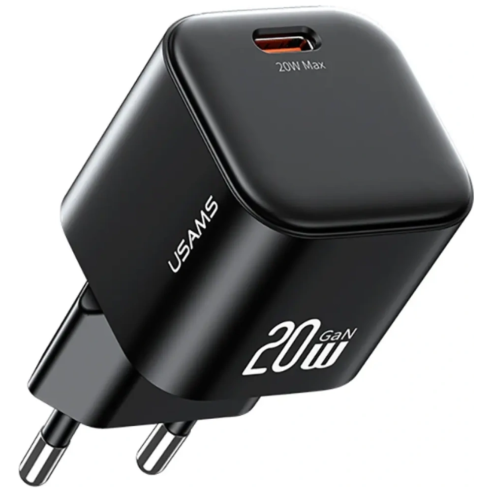 Încărcător de perete USAMS JO Series CC260 20W USB-C + Cablu USB-C la USB-C de 1m Alb