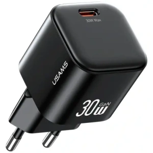 Încărcător de perete USAMS JO Series CC262 30W USB-C + cablu USB-C / Lightning de 1m Alb