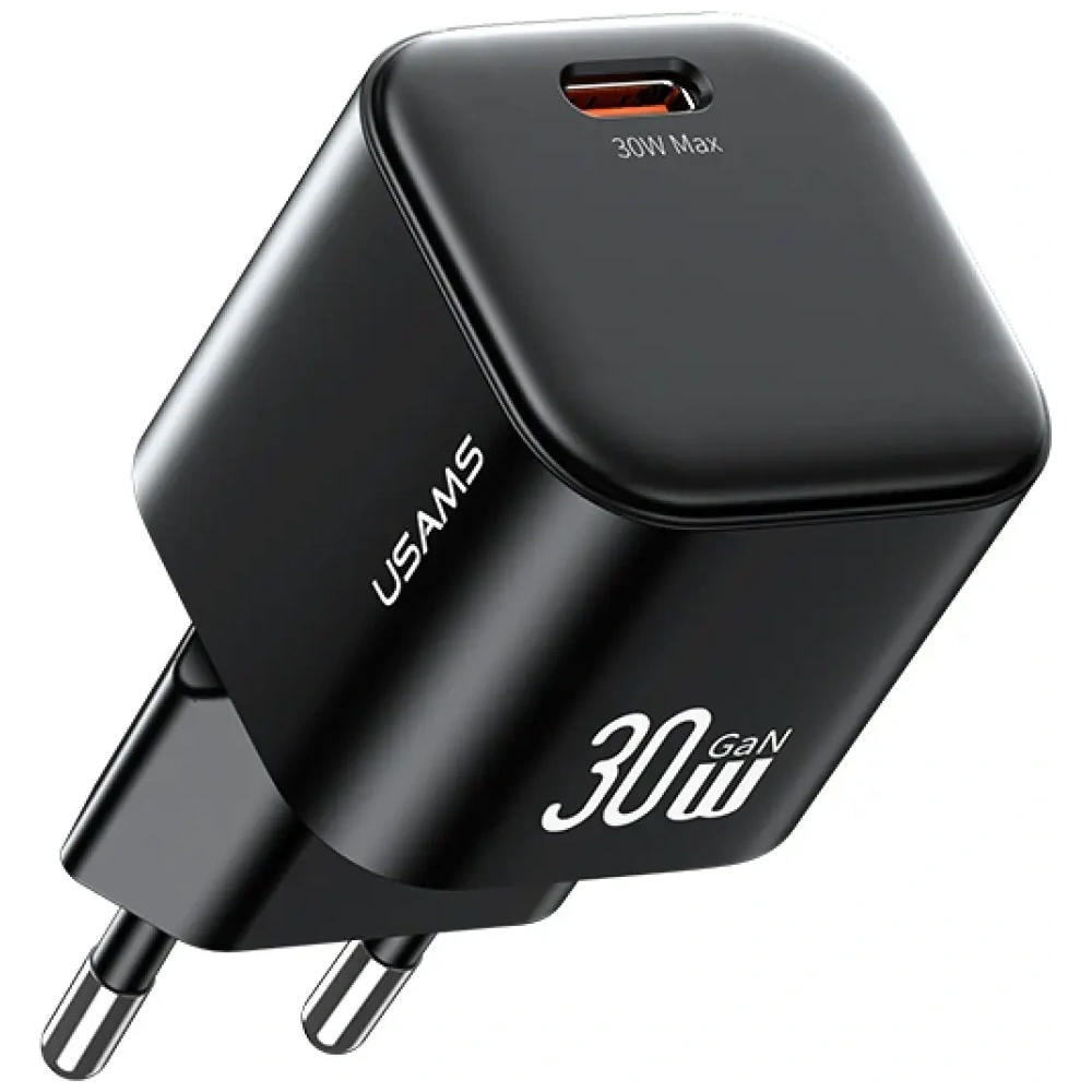 Încărcător de perete USAMS JO Series CC262 30W USB-C + cablu USB-C / Lightning de 1m Alb