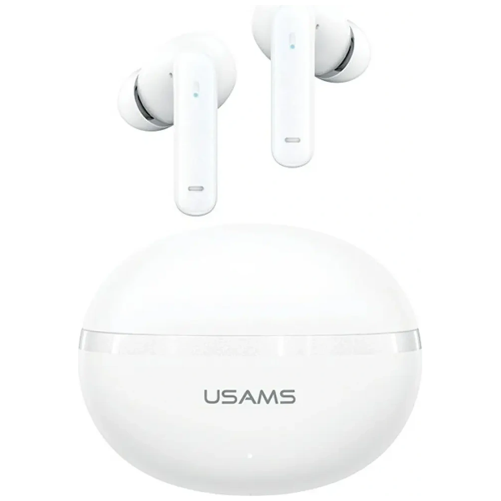 USAMS Echo E02 TWS ANC+ENC Bluetooth 5.3 Vezeték nélküli Fülhallgató (fehér)