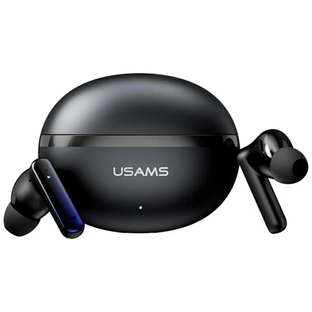 USAMS Echo E02 TWS ANC+ENC Bluetooth 5.3 Vezeték nélküli Fülhallgató (fekete)