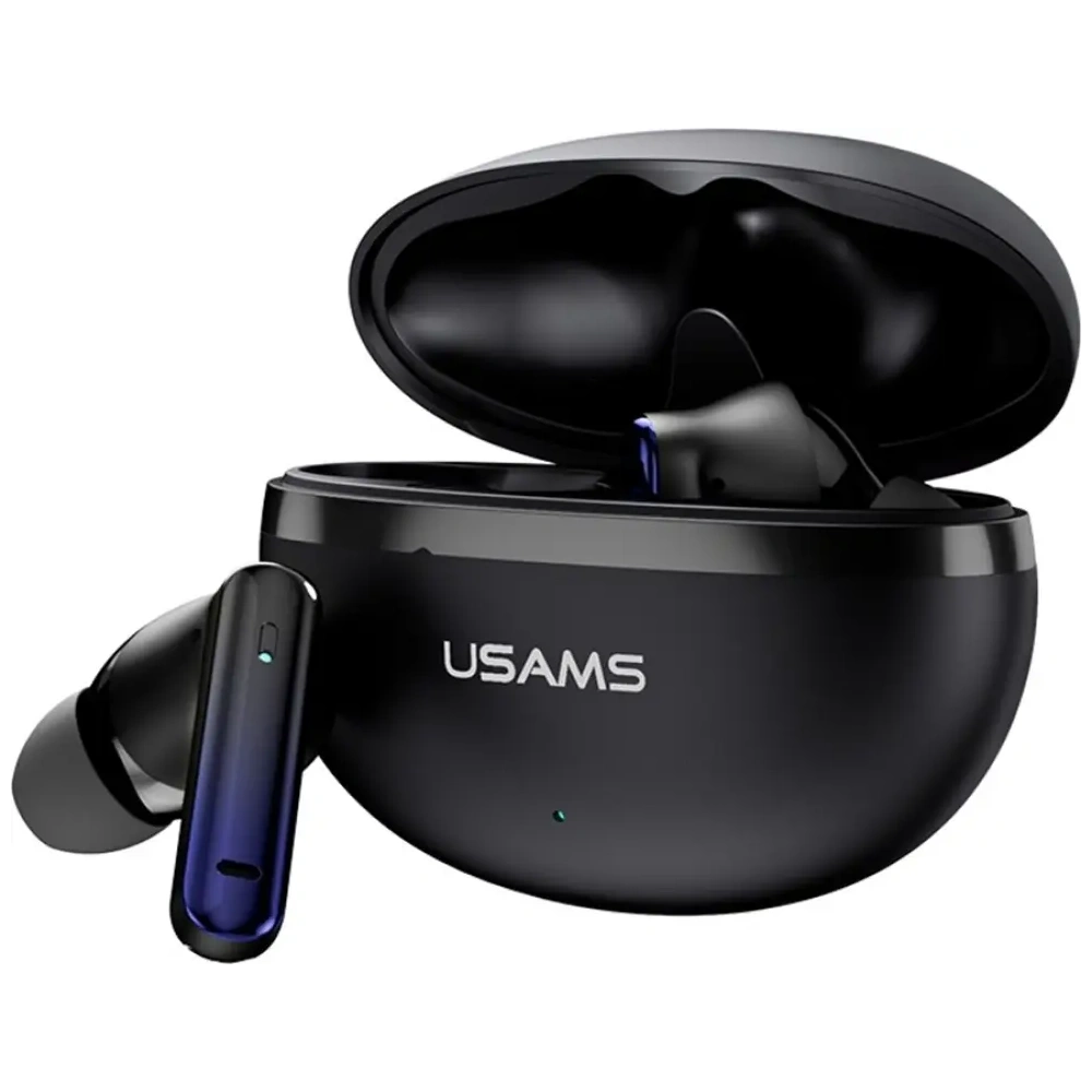 USAMS Echo E02 TWS ANC+ENC Bluetooth 5.3 Bezdrátová sluchátka do uší (černá)