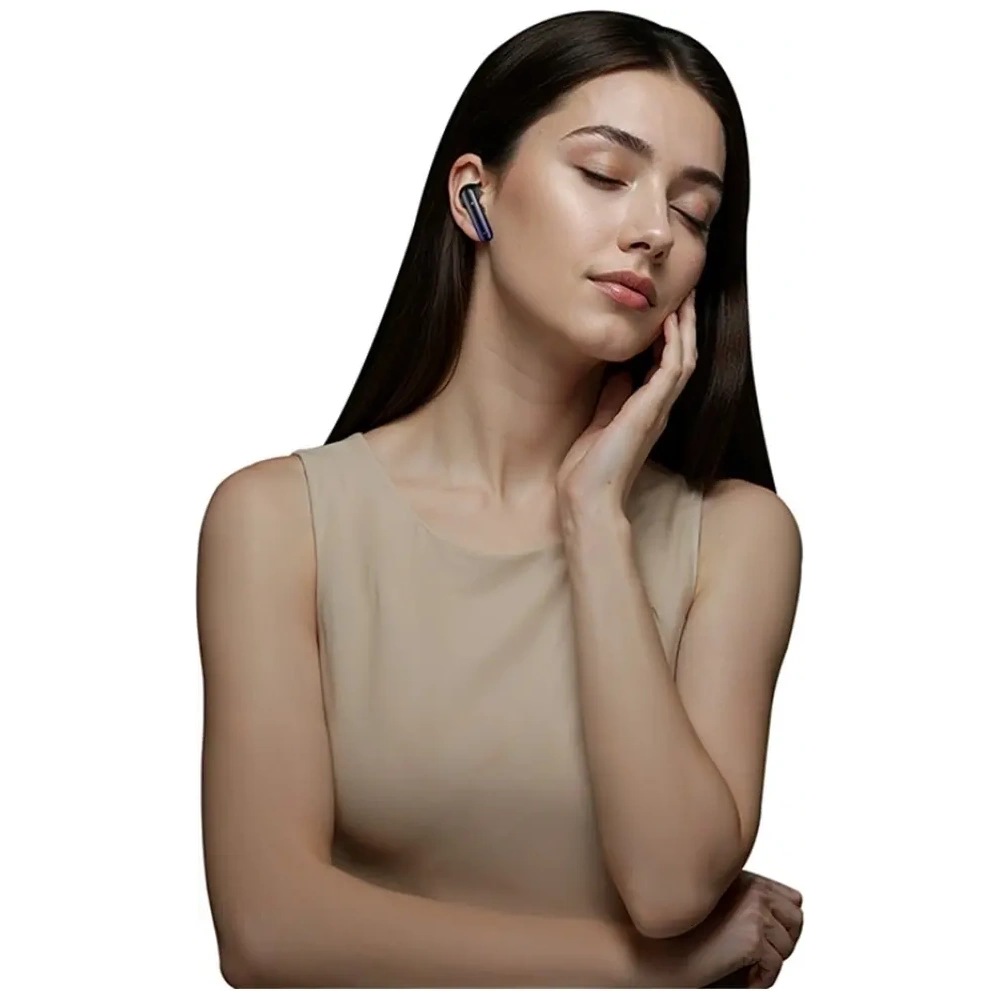 USAMS Echo E02 TWS ANC+ENC Bluetooth 5.3 Vezeték nélküli Fülhallgató (fekete)