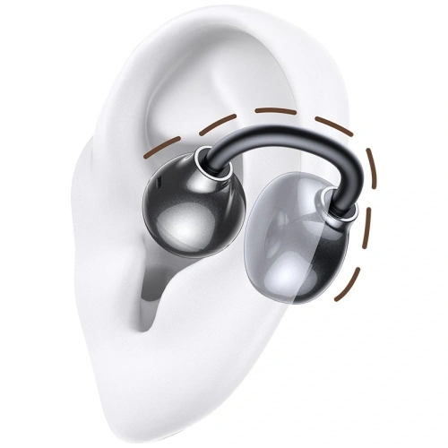 Bezprzewodowe słuchawki Clip-on USAMS Echo R02 Bluetooth 5.3 (szare)