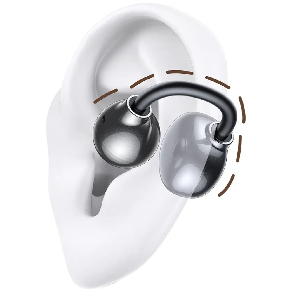 USAMS Echo R02 Bezdrátová klipsová sluchátka Bluetooth 5.3 (šedá)