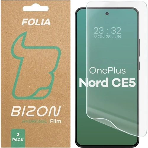 Folia hydrożelowa na ekran Bizon Glass Hydrogel Front do OnePlus Nord CE5 5G [2 PACK]