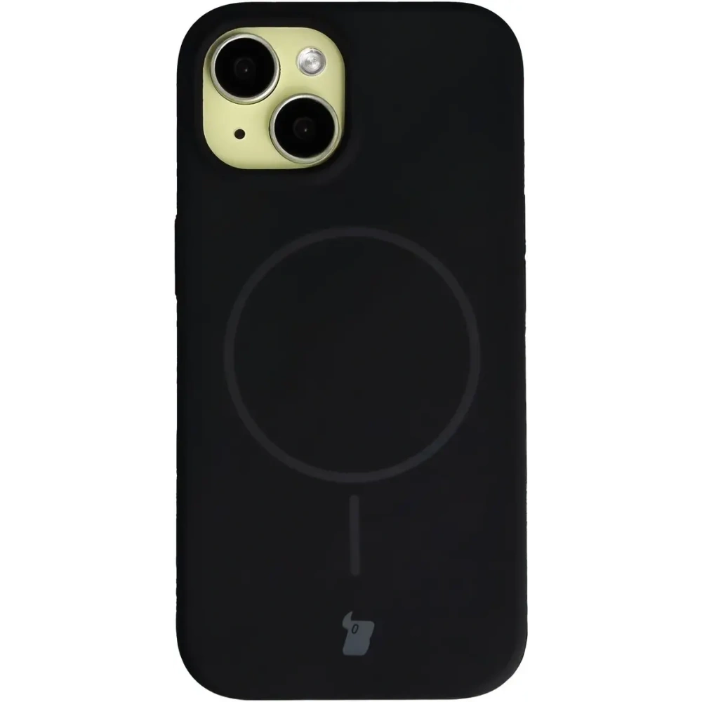 Husa moale Bizon cu magnet pentru Apple iPhone 15 neagră