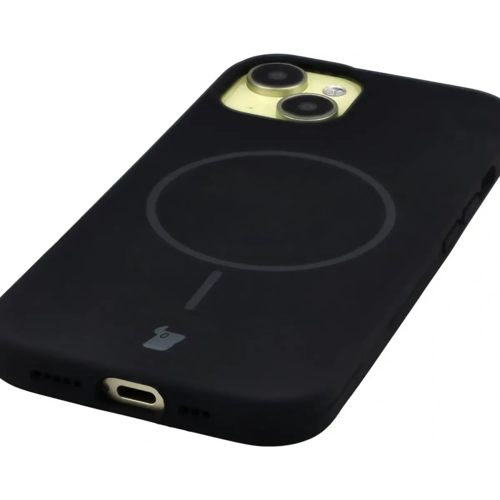 Husa moale Bizon cu magnet pentru Apple iPhone 15 neagră