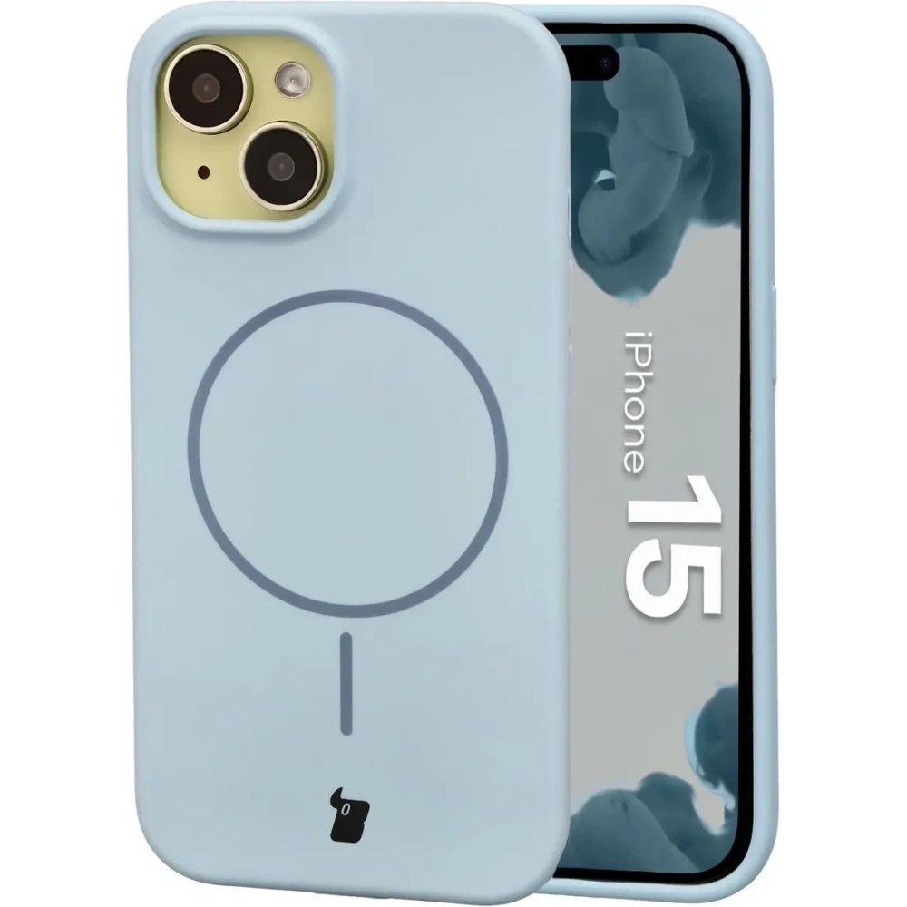 Bizon Soft Case mágneses Apple iPhone 15 kék