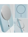 Bizon měkký obal magnetický Apple iPhone 15 modrý
