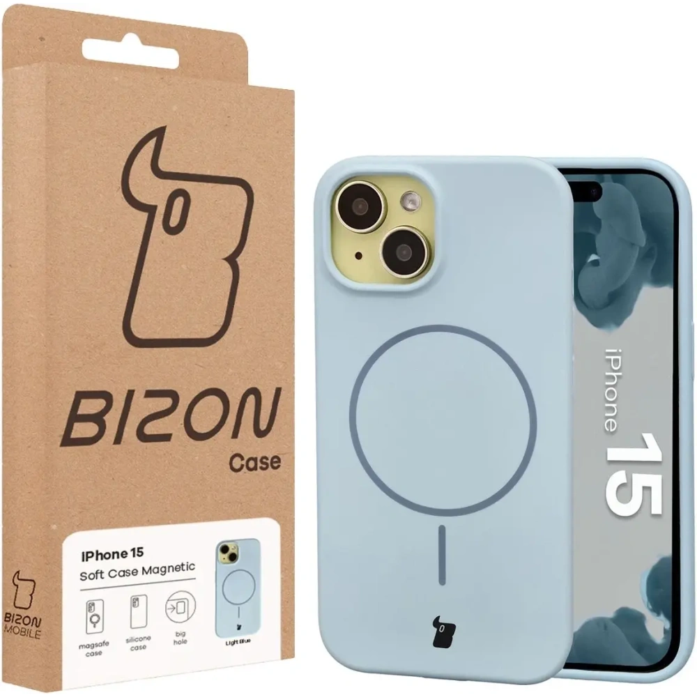 Bizon Soft Case Magnetic Apple iPhone 15 blue