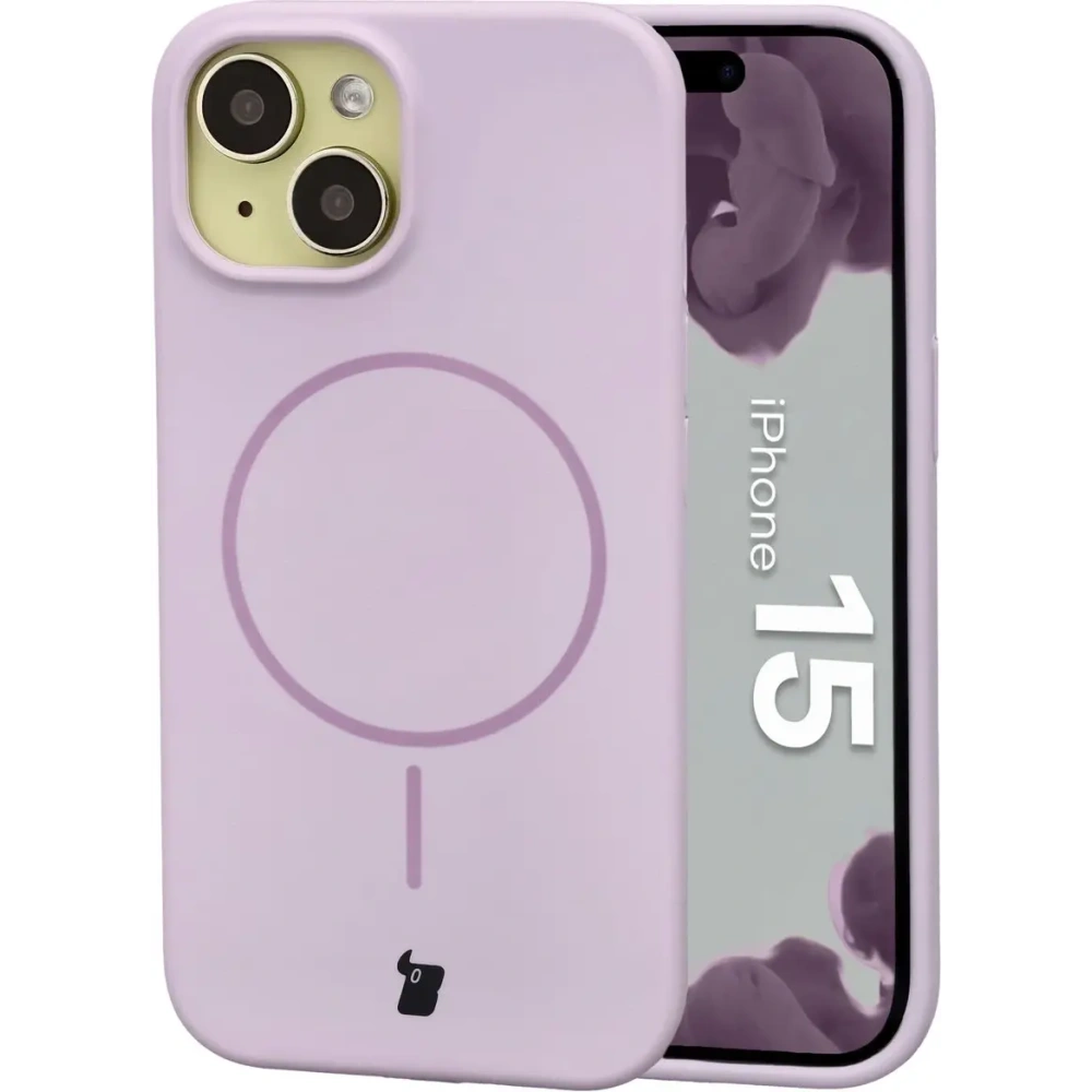 Bizon Soft Case Magnetic Apple iPhone 15 light purple