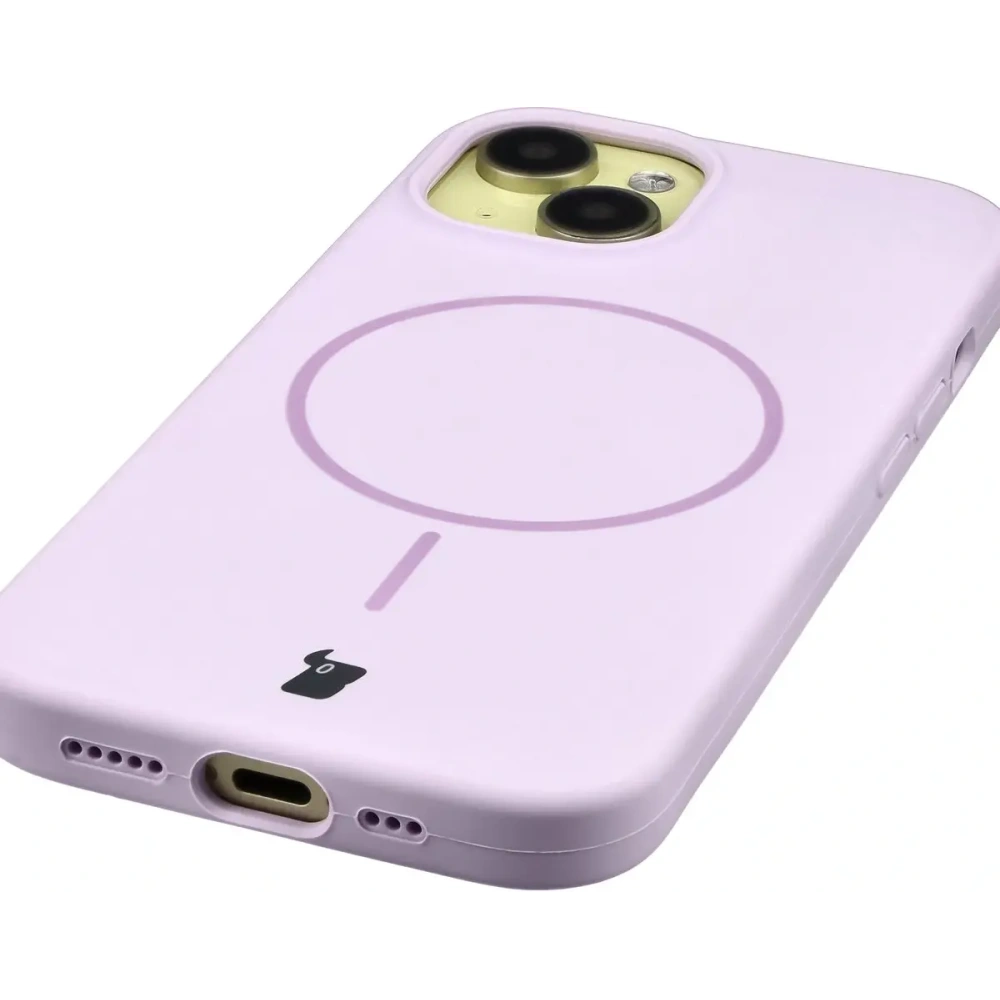 Bizon Soft Case Magnetic Apple iPhone 15 világoslila
