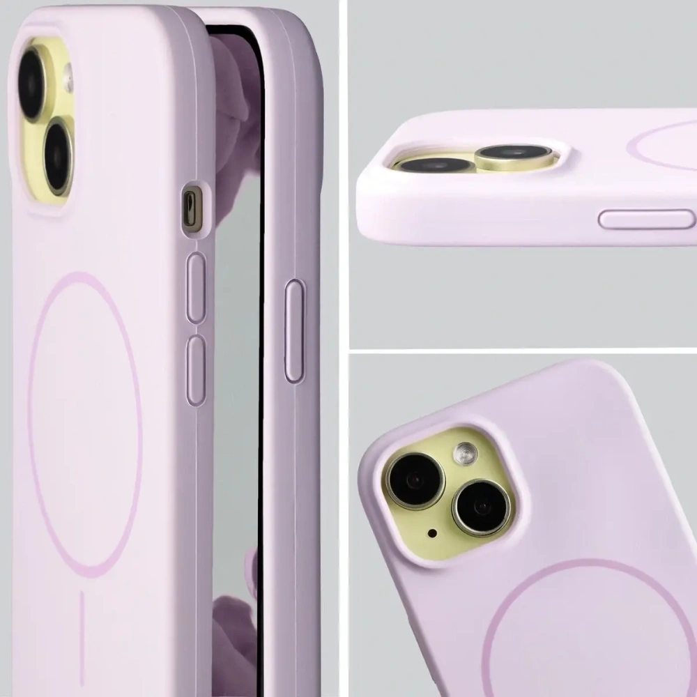 Bizon Soft Case Magnetic Apple iPhone 15 világoslila