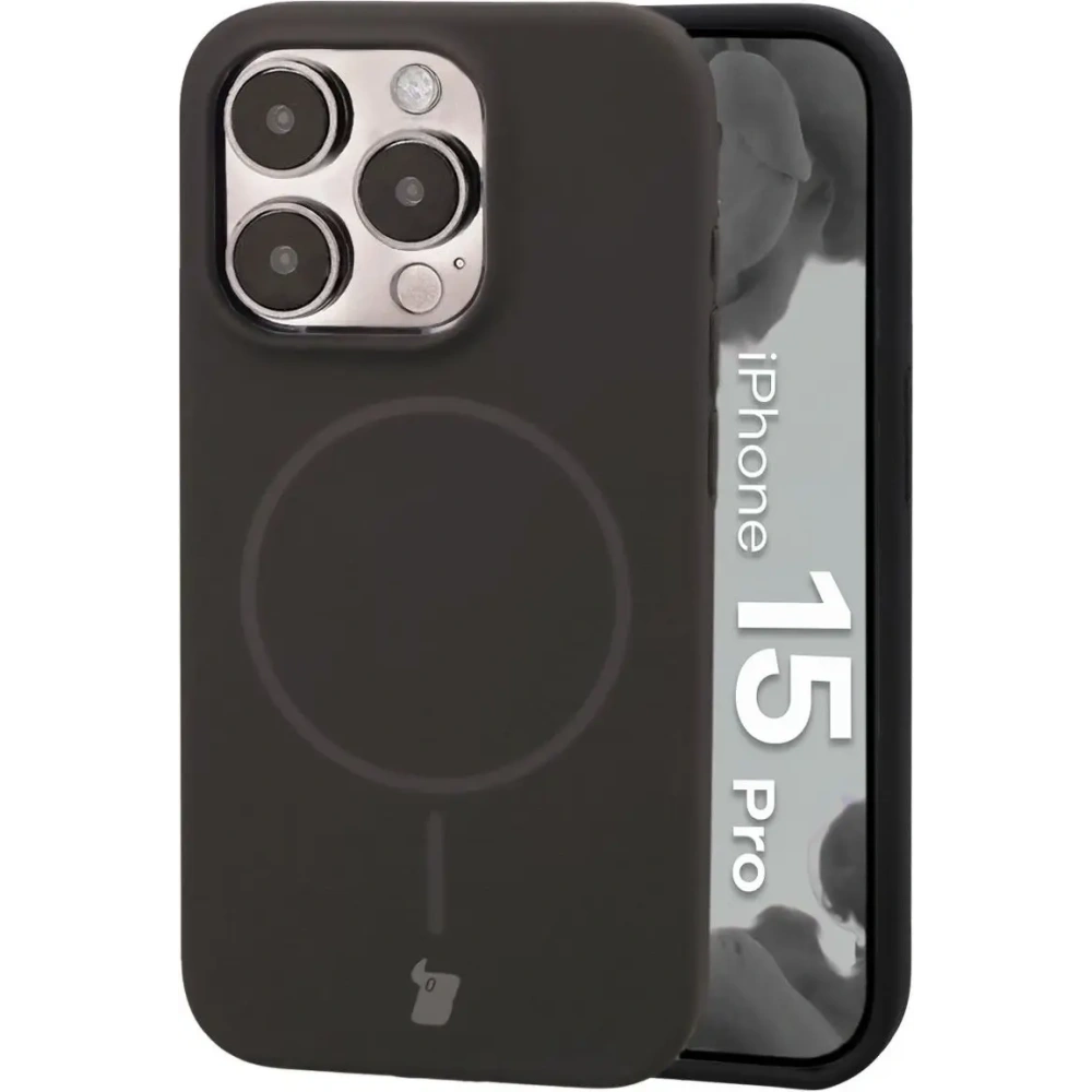 Bizon Soft Case mágneses Apple iPhone 15 Pro fekete