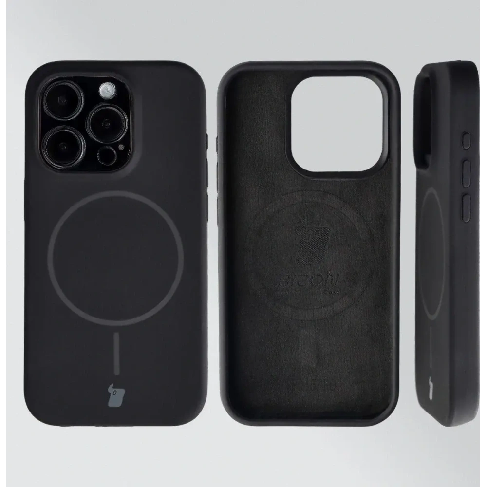 Bizon Soft Case mágneses Apple iPhone 15 Pro fekete